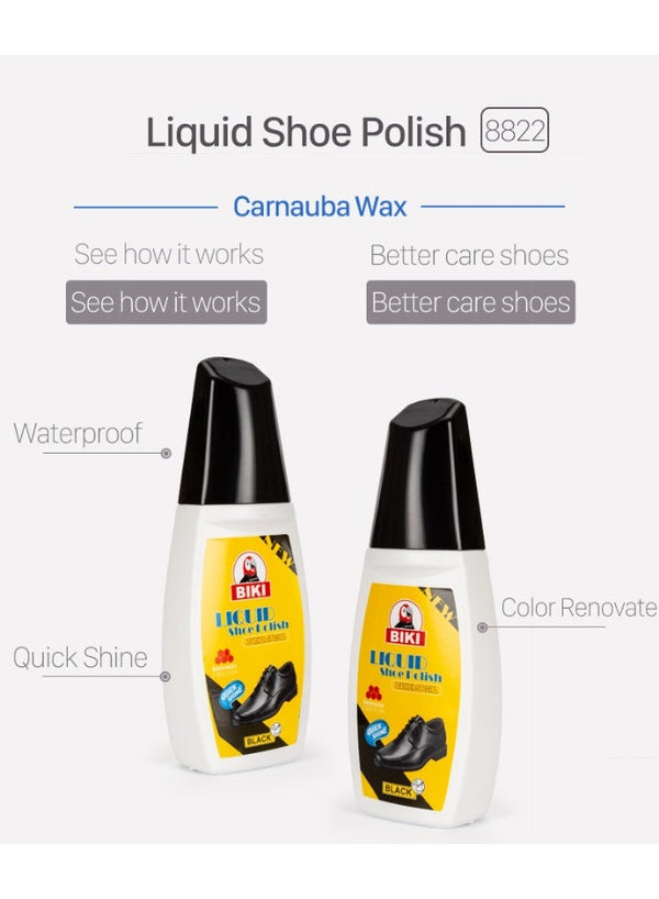 Biki Liquid Shoe Polish Black 75 ML