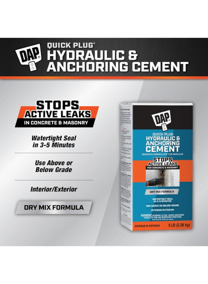 anchoring cement, anchoring cement fast, cement fast, cement fast drying, dap, dap quick, fast drying, fast leak, hydraulic anchoring, hydraulic anchoring cement, plug hydraulic, plug hydraulic anchoring, quick plug, quick plug hydraulic, seal even