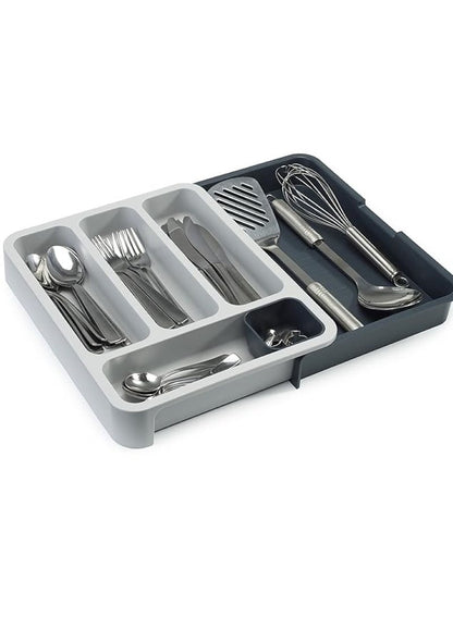 Expandable Cutlery Tray Grey by Joseph Joseph