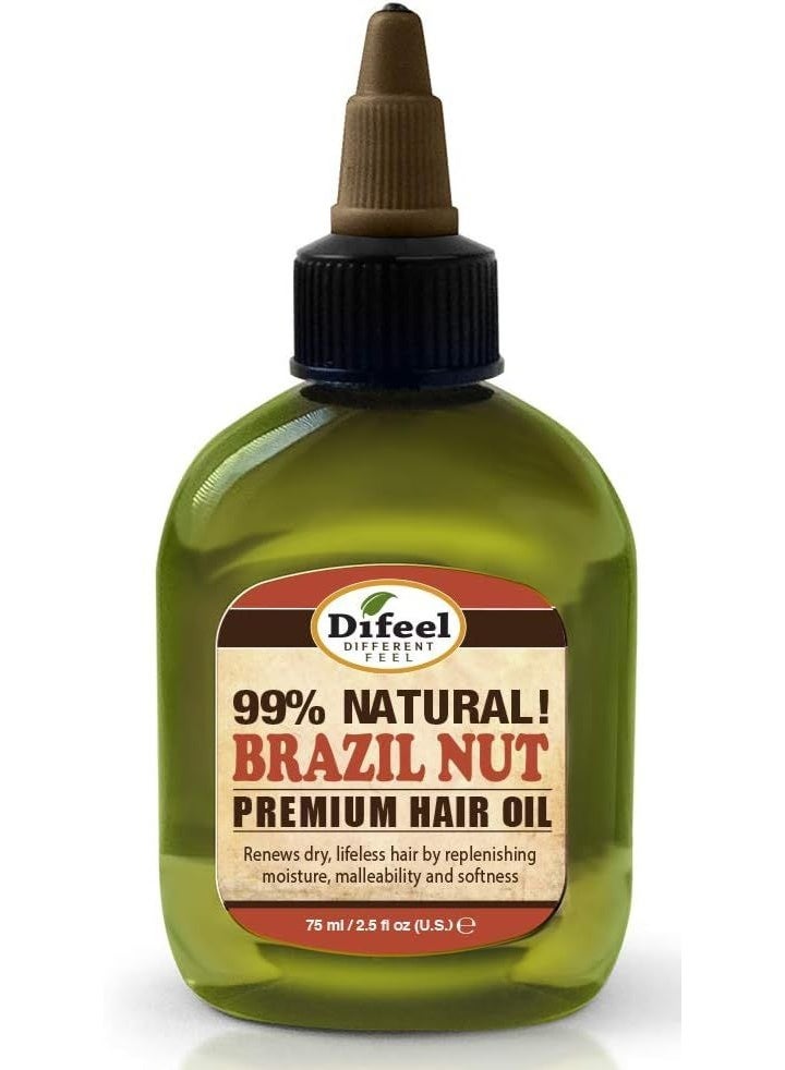 Difeel Premium Natural Hair Oil Brazil Nut Oil 75 ML