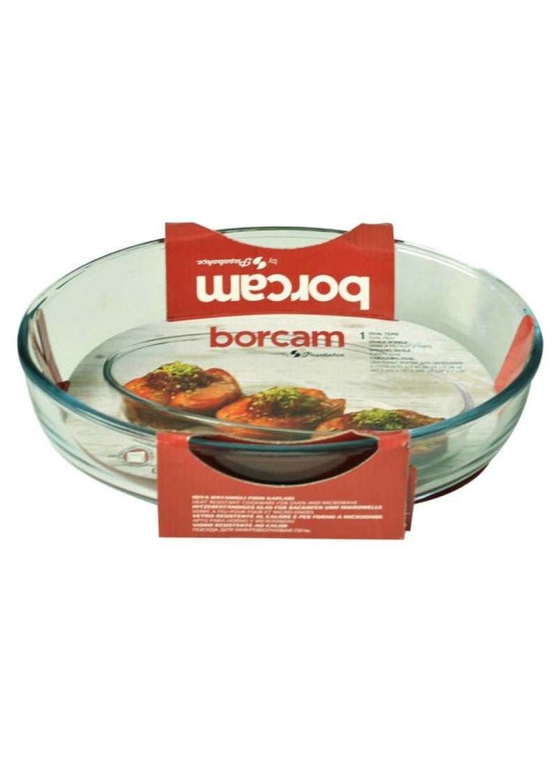 Borcam Glass Baking Oval Dish - Premium Bakeware
