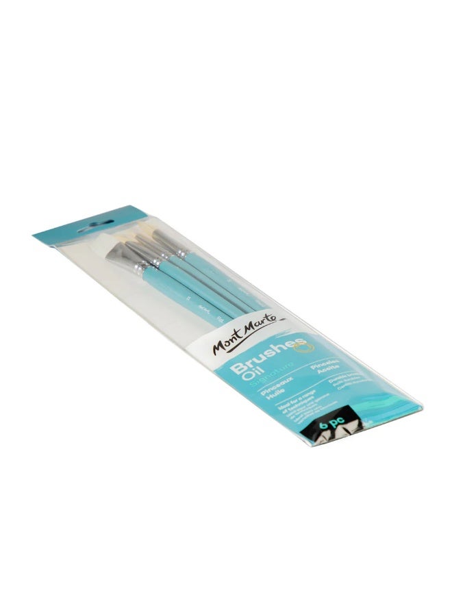 Mont Marte Signature Oil Brushes Set 6Pc