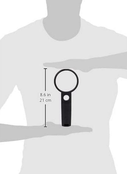 Deli Magnifier Glass 70mm Diameter Black