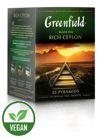 Greenfield Rich Ceylon Black Tea Bags - Premium Quality