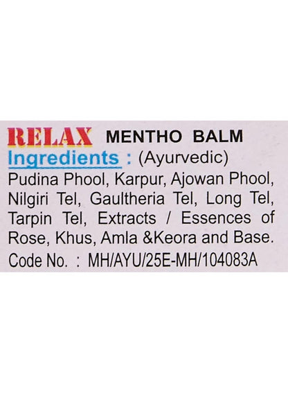 Relax Mentho Balm for Quick Relief - Relax
