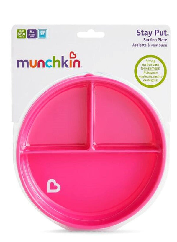 Munchkin Stay Put Suction Plate Pink