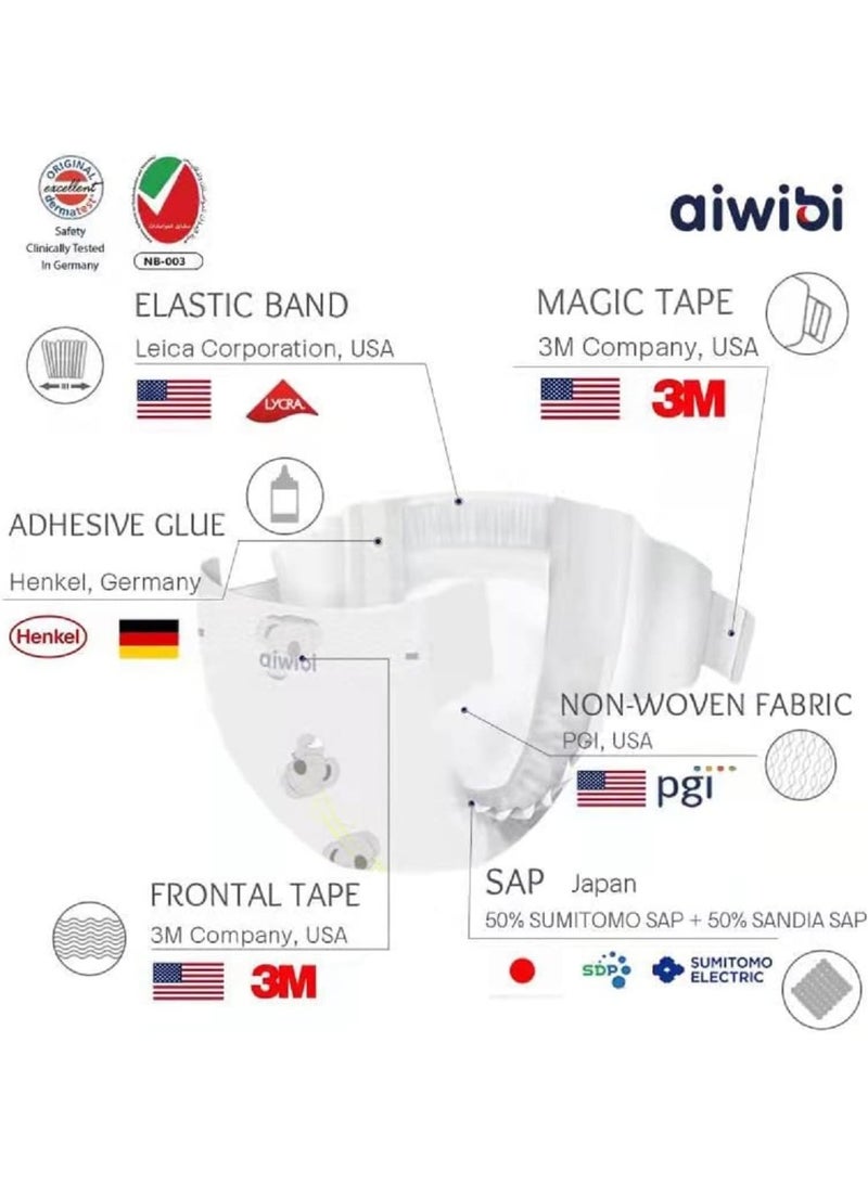 Aiwibi Ultra-Thin Baby Tape Diapers Size 2 Small