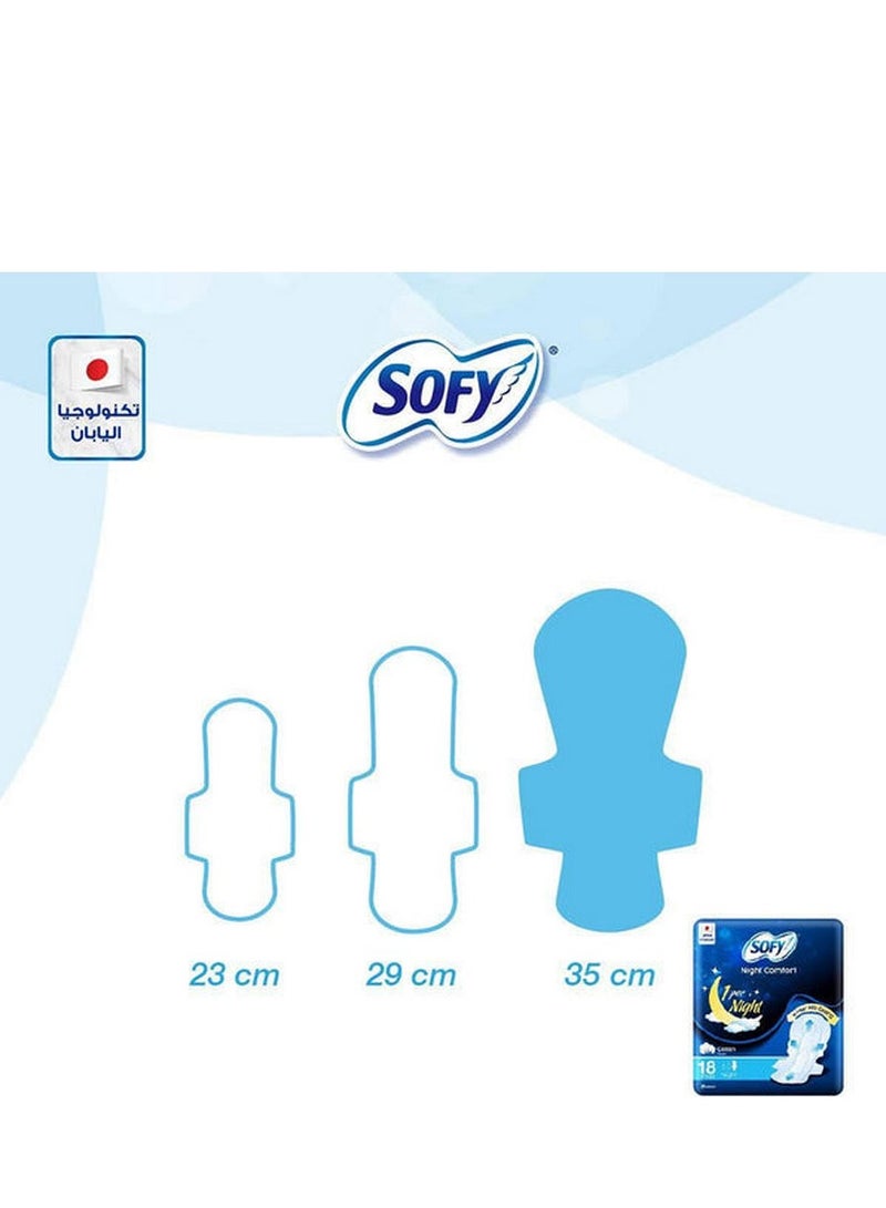 Sofy Night Comfort Sanitary Pads With Wings