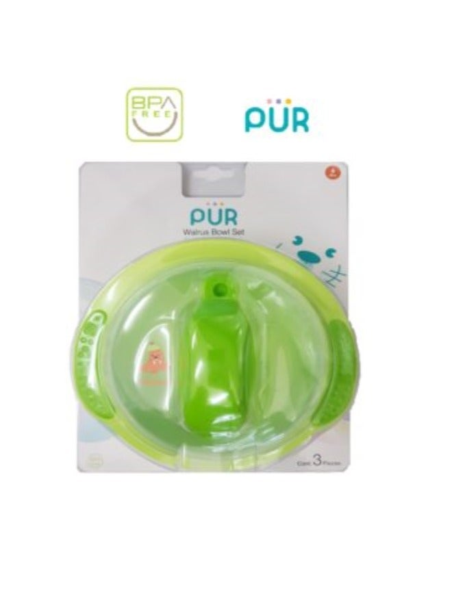 Pur Pur Walrus Mealtime Set Green