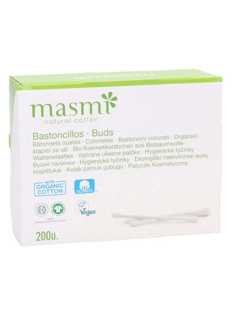 Masmi Natural Cotton Buds 200 Pack