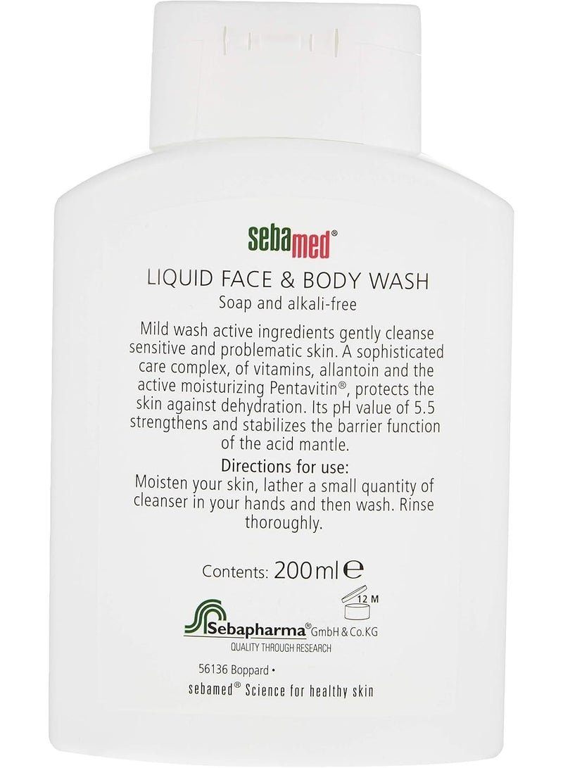 Sebamed Liquid Face & Body Wash Sensitive Skin 200ml