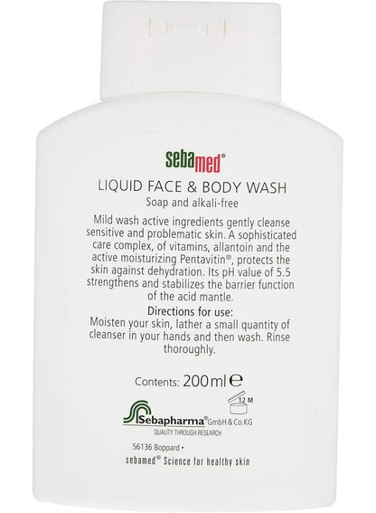 Sebamed Liquid Face & Body Wash Sensitive Skin 200ml