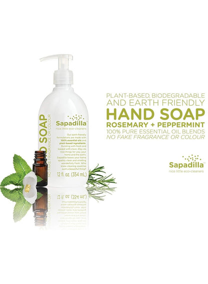 Sapadilla Hand Soap Rosemary & Peppermint 354 ML