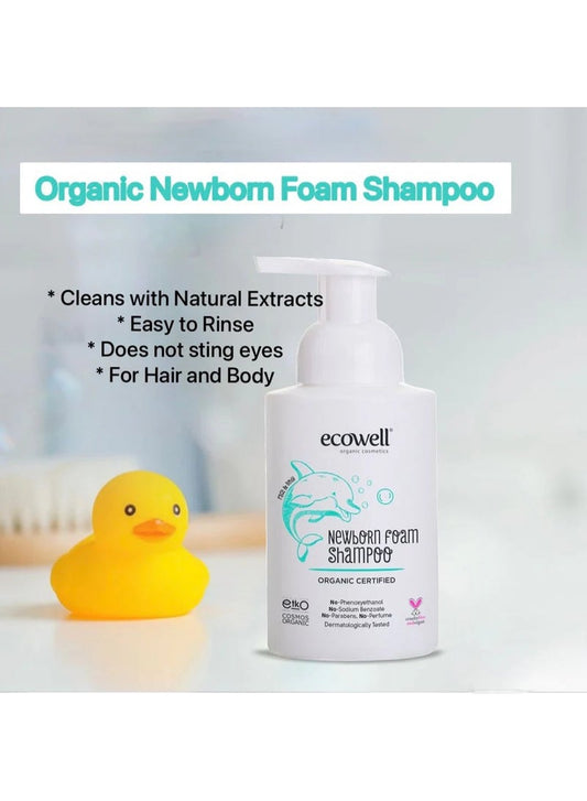 ECOWELL Organic Newborn Foam Shampoo 300 ML