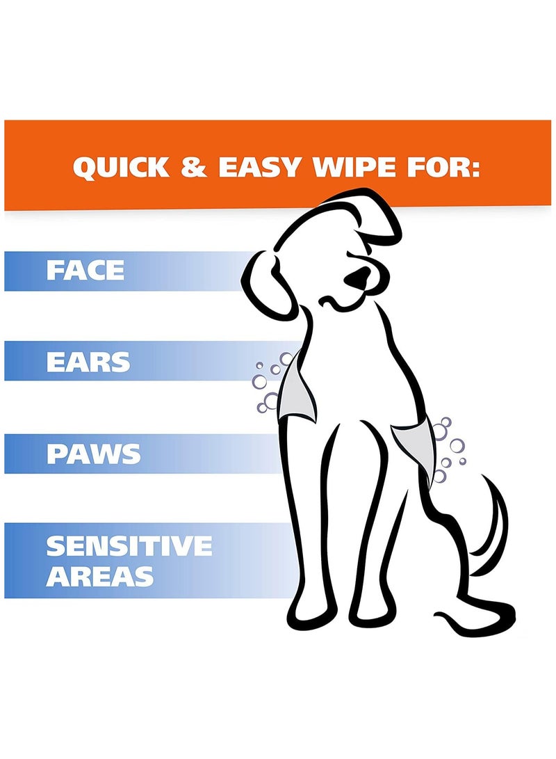 Pet Clean Waterless Shampoo Wipes for Dogs & Cats