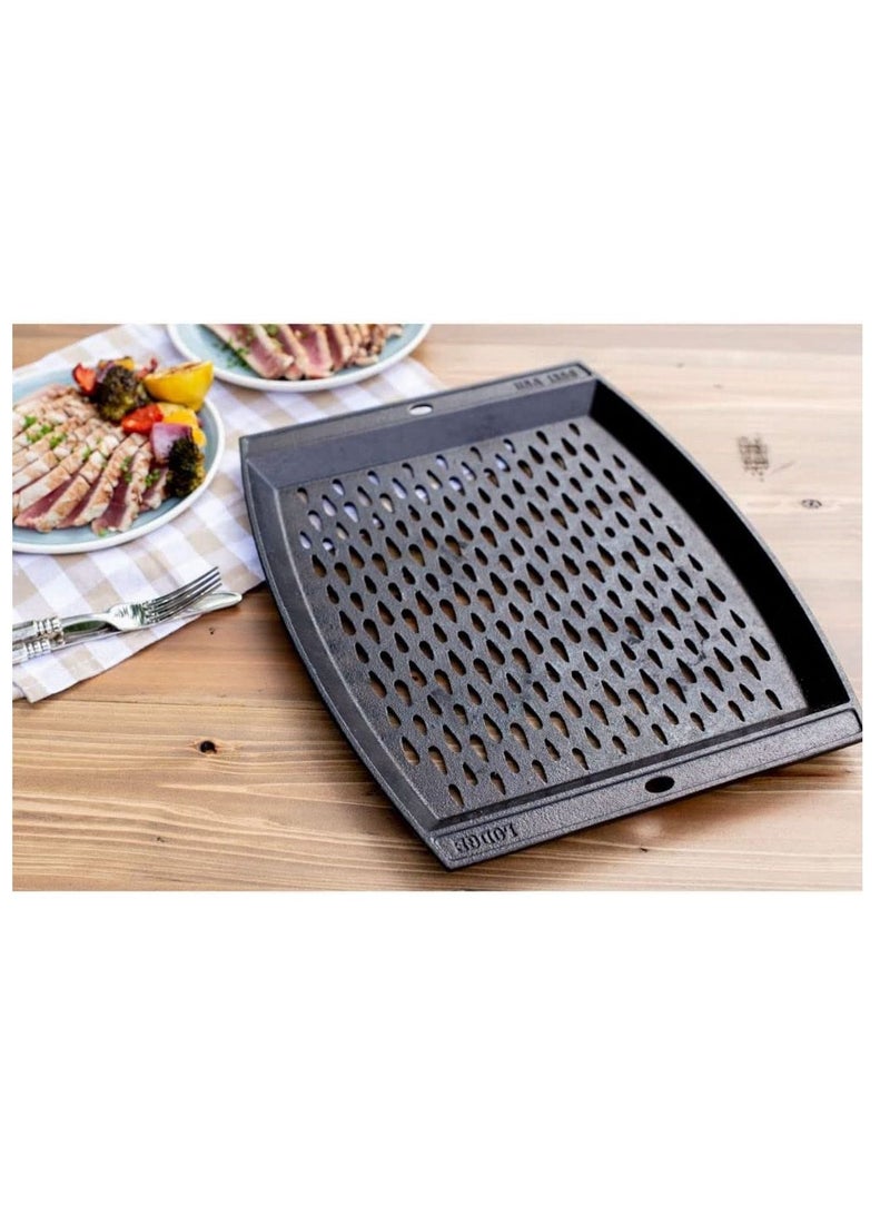 Lodge Cast Iron Grill Topper 15x12 Inch