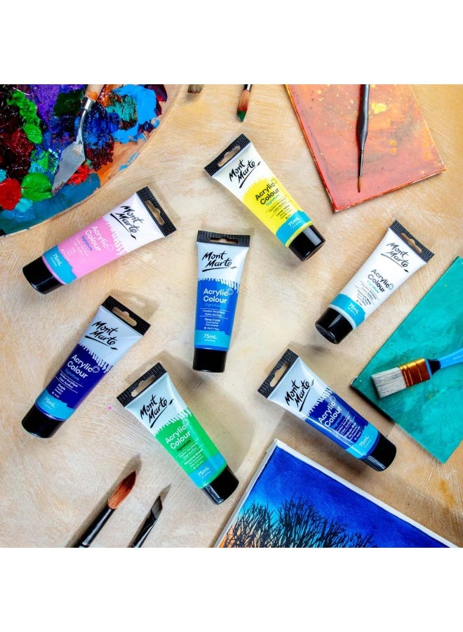 Mont Marte Deep Cyan Acrylic Paint 75 ML Tube