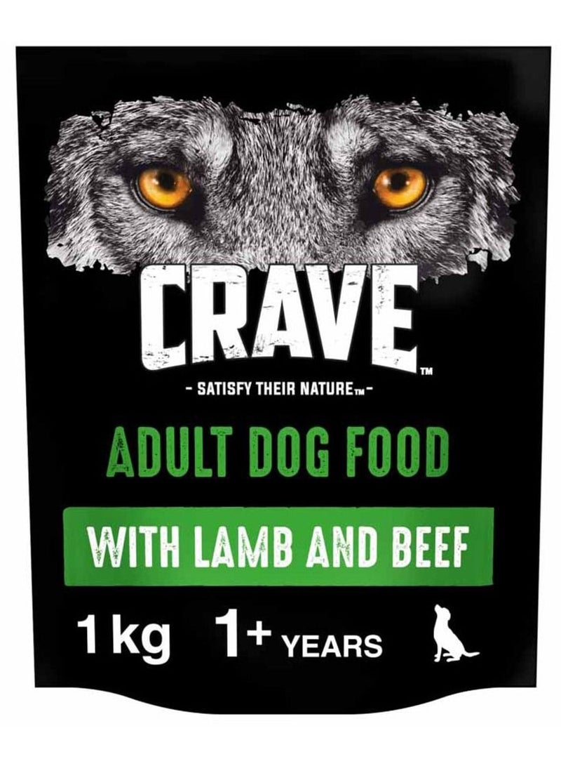 CRAVE Natural Dry Dog Food Lamb And Beef 1Kg