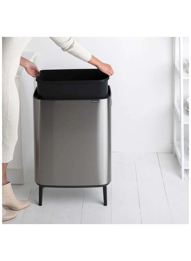 Brabantia Fingerprint Proof Touch Bin 60L Matt Steel