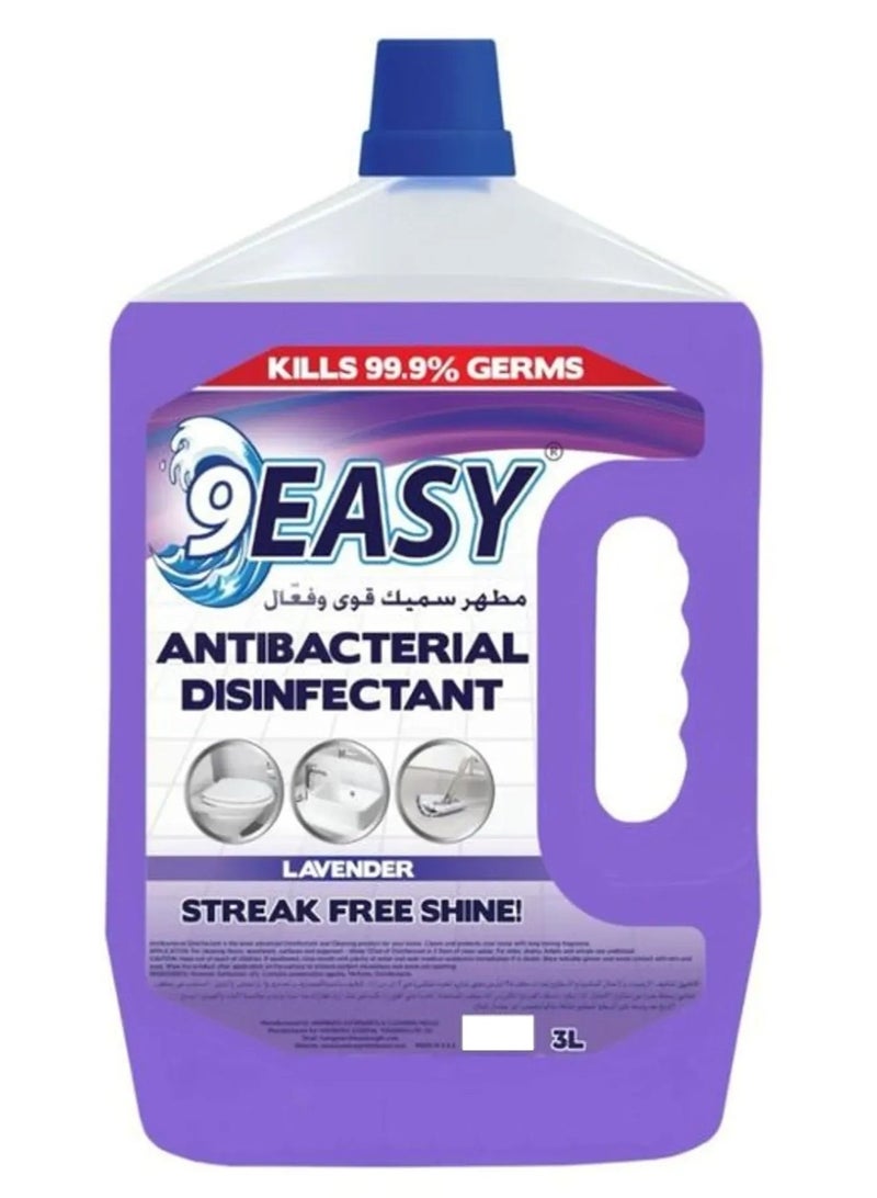 9EASY Antibacterial Floor Cleaner Lavender 3 L