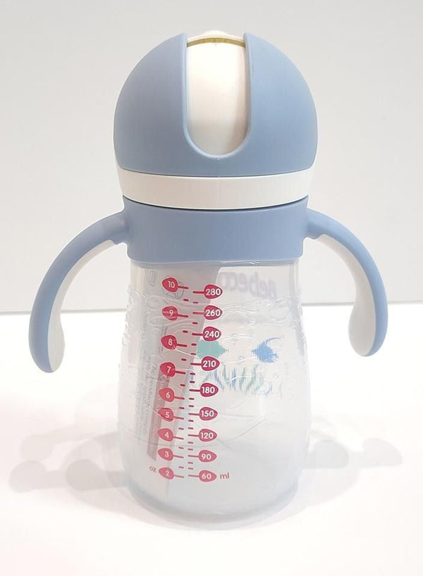 Bebecom Baby Straw Cup With Handle Blue