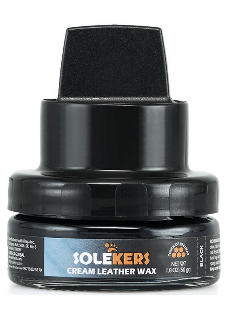 SOLEKERS Cream Leather Wax Black 50 ML