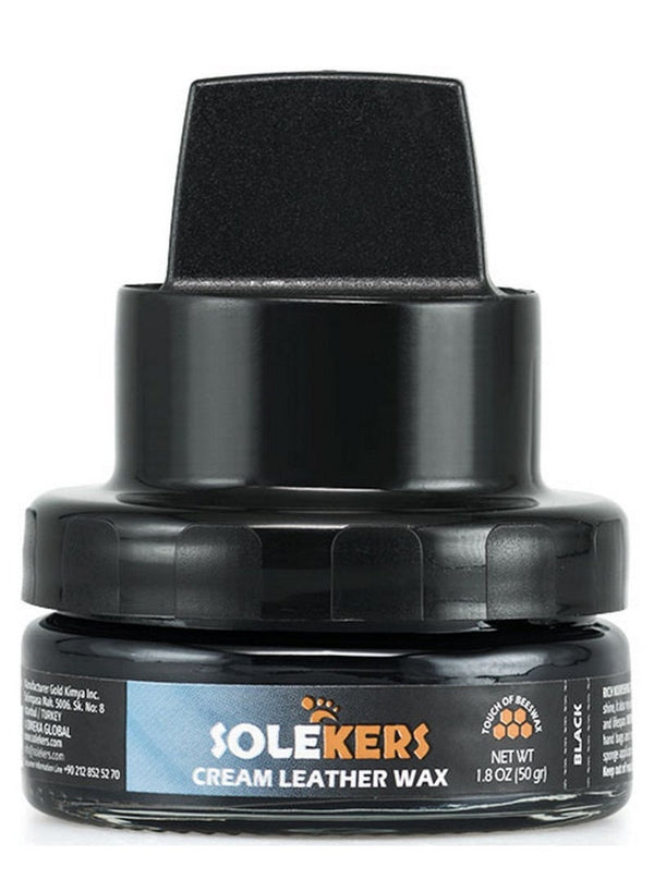 SOLEKERS Cream Leather Wax Black 50 ML