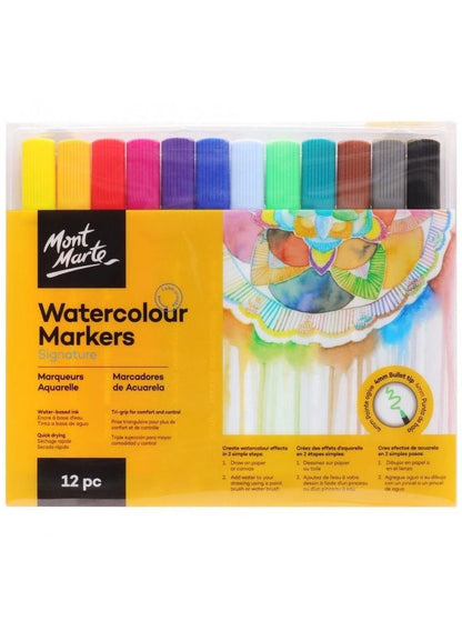 Mont Marte Watercolour Markers 12Pc Set