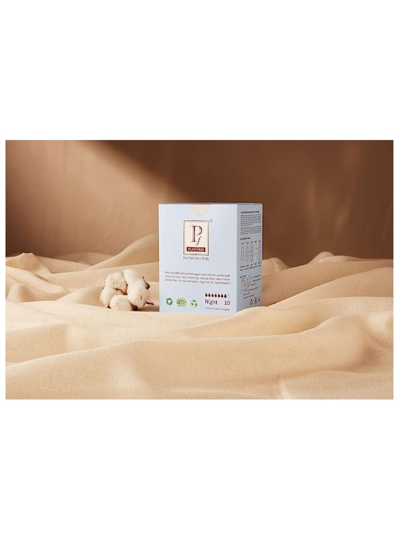 PLASTFREE Organic Night Sanitary Pads