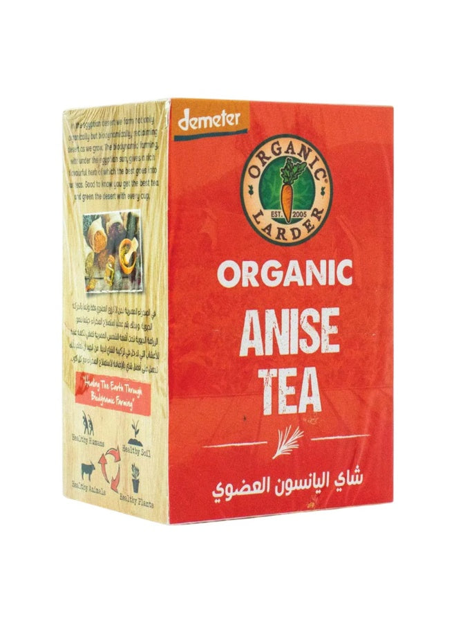 05g sugar, 33g fibre, 37g fat, anise tea, anise tea 30g, cool dry, dry place, facts per, hot water, low fat, organic anise, organic anise tea, organic larder, tea 30g, tea known