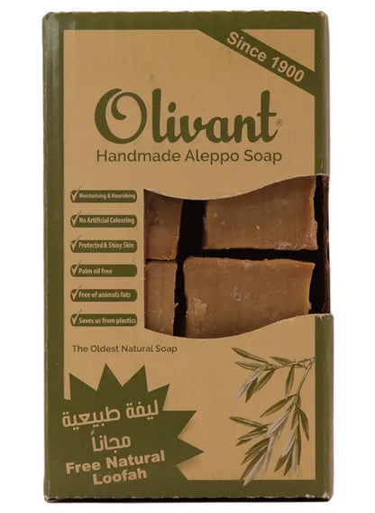 640g 4barsx160g, aleppo soap, aleppo soap natural, free loofah, handmade aleppo, natural olive, natural olive oil, nourishing skin, oil soap, olivant, olive oil, olive oil soap, skin 640g, soap natural, soap natural olive