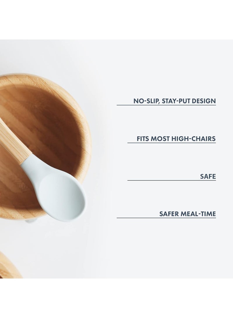 Avanchy Bamboo Suction Bowl + Spoon for Babies