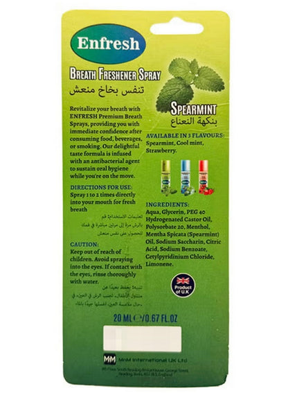 20ml stay, breath freshener, breath freshener spray, cool dry, dry place, enfresh, eyes keep, freshener spray, freshener spray spearmint, meals key, oral care, spearmint 20ml, spray spearmint, spray spearmint 20ml, sugar free