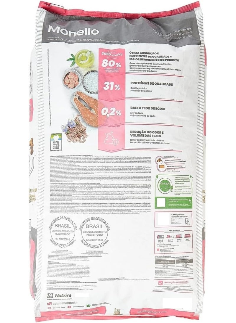 Premium MONELLO Adult Cat Food Salmon & Chicken 1 Kg