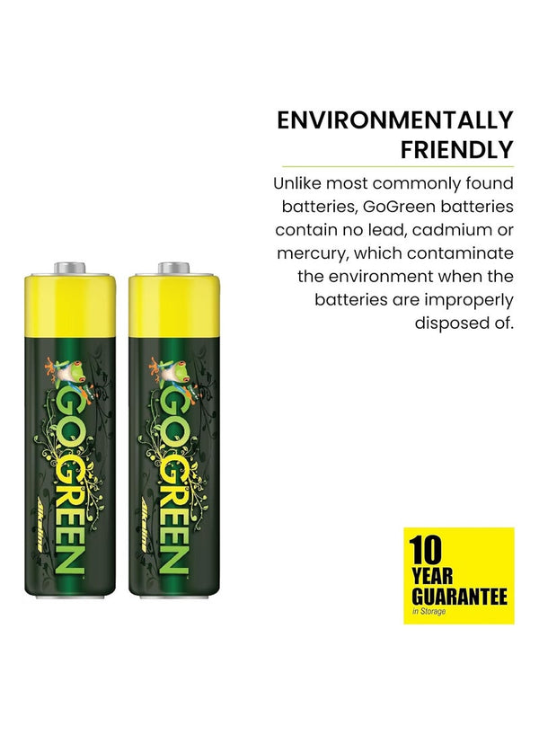 Eco Friendly Alkaline AA Batteries 48 Pcs by GO GREEN