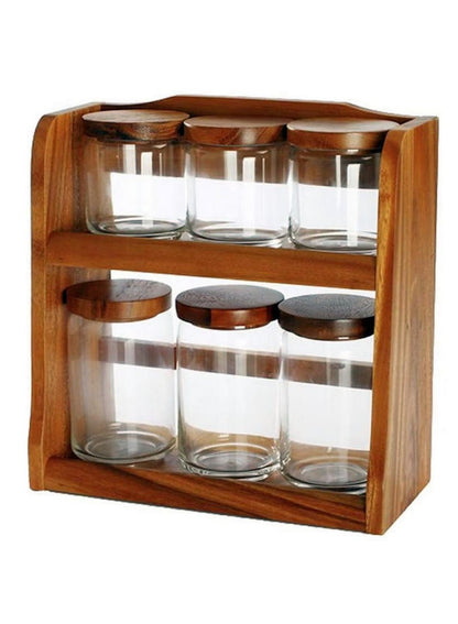 BILLI Spice Rack with 6 Canisters