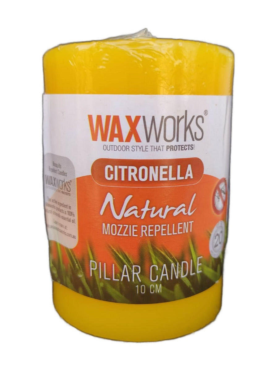 ambiance setting, area waxworks, assorted color, candle 10cm, candle works, citronella pillar, citronella pillar candle, clean burn, essential oil, garden lanterns, natural mosquito, natural tool, pillar candle, turns beautify, waxworks