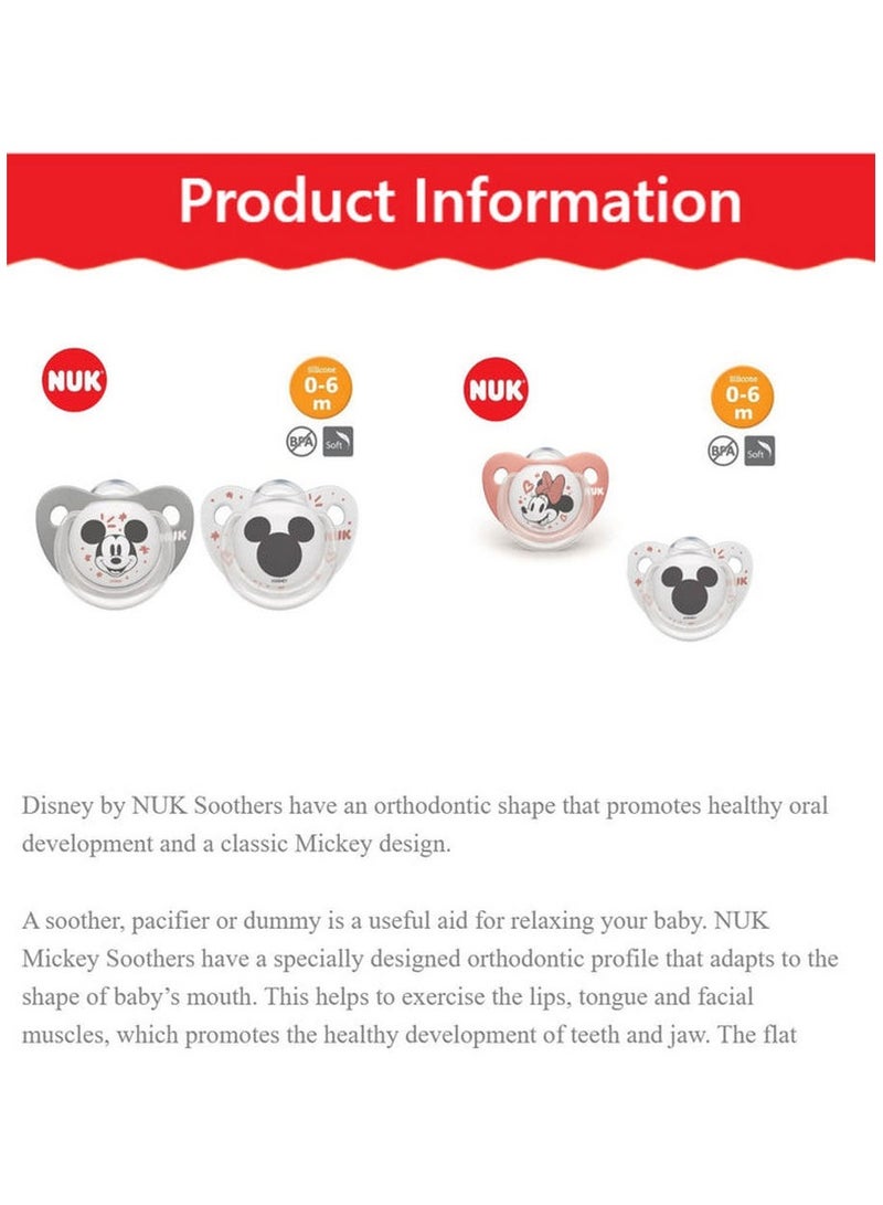 NUK Mickey Soother With Cover 0-6M
