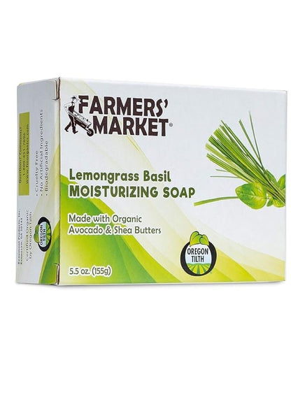 Farmers Market Lemongrass Basil Soap 155G