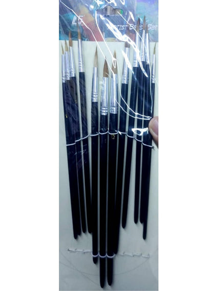 Artist Bristle Set 12 Pcs - Generic