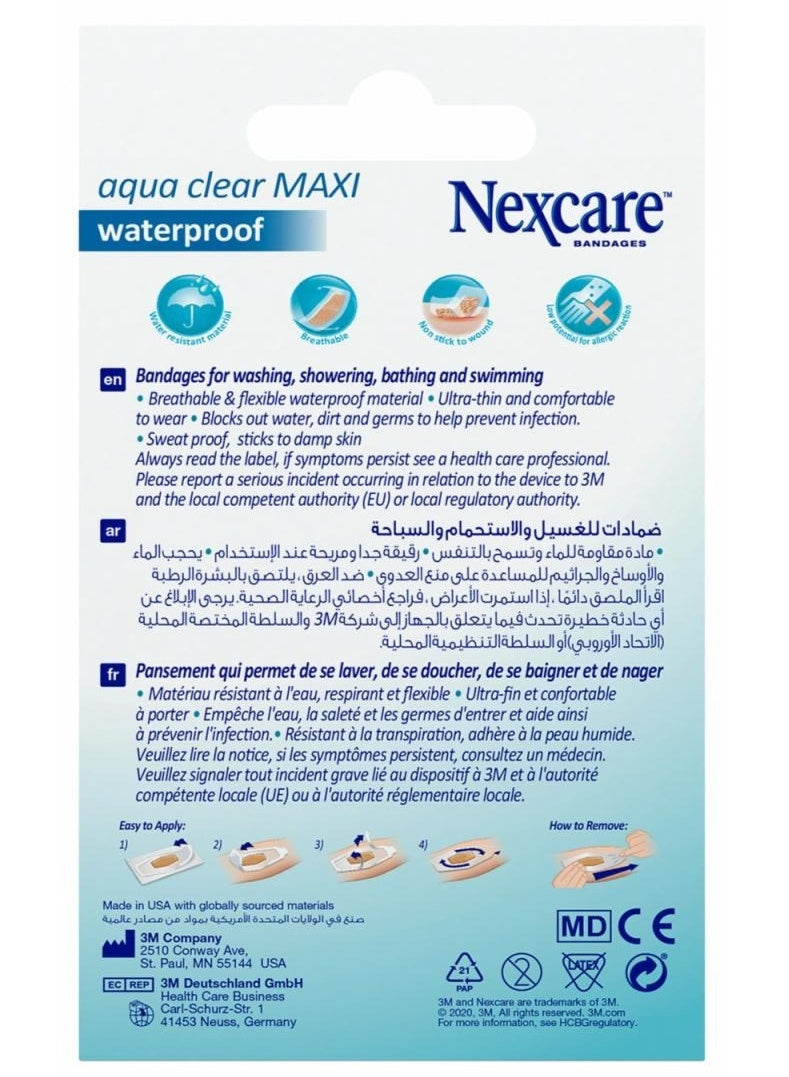 aid kit, aid kits, aqua clear, aqua clear maxi, clear maxi, clear maxi waterproof, hand wash, maxi waterproof, maxi waterproof bandages, may lead, nexcare aqua, nexcare aqua clear, non stick, waterproof, waterproof bandages