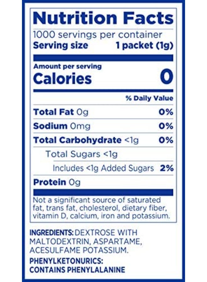 Equal Original Zero Calorie Sweetener Packets
