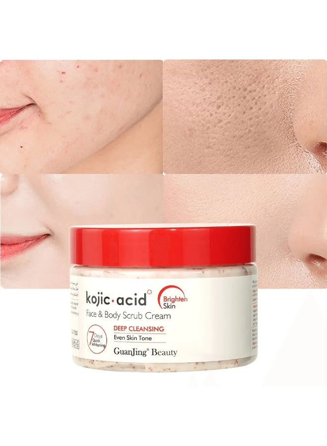 acid face, acid face body, body scrub, body scrub cream, cream 320g, face body, face body scrub, guanjing beauty, kojic acid, kojic acid face, multi-purpose, pat dry, scrub cream, scrub cream 320g, skincare
