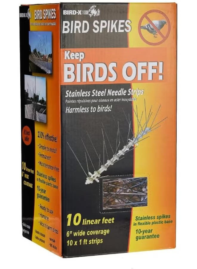 Bird-X Plastic Bird Spike Kit Clear 3.3m