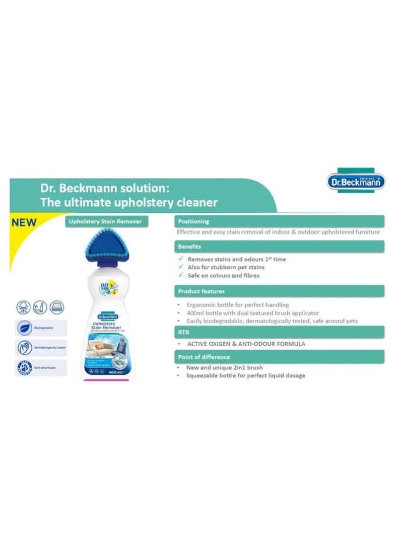 Dr. Beckmann 2-In-1 Upholstery Stain Remover 400 ML