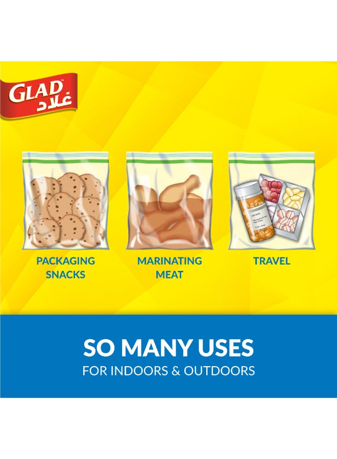Glad Zipper Food Storage Freezer Bags 40 Count