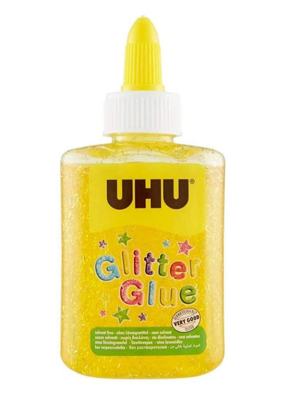 UHU Glitter Glue Yellow Bottle 88.5 ML