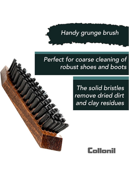 attached dirt, cleaning brush, collonil, dirt brush, dirt dirt, dirt dirt brush, dirt versatile, firmly attached, firmly attached dirt, hard bristles, remove firmly, rough cleaning, shoe cleaning, stubborn dirt, stubborn dirt dirt