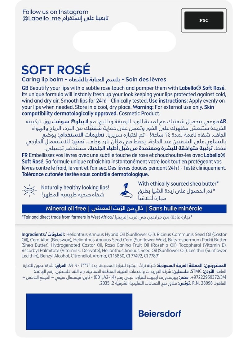 Labello Velvet Rose Lip Balm 4.8Gm