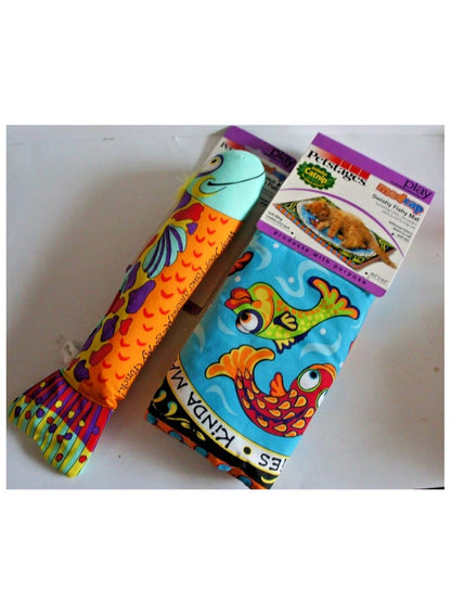 Petstages Madcap Swishy Fishy Catnip Play Mat